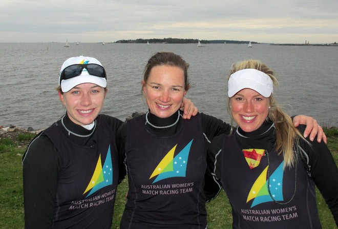 Lucinda Whitty, Katie Spithill and Jessica Eastwell in Helsinki © Will Ryan